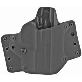 BlackPoint Tactical Leather Wing Right Hand OWB Holster Fits S&W M&P 4" 9/40 and is made of leather and kydex material